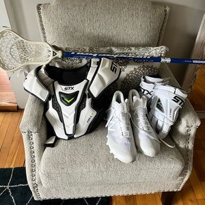 Gloves and stick